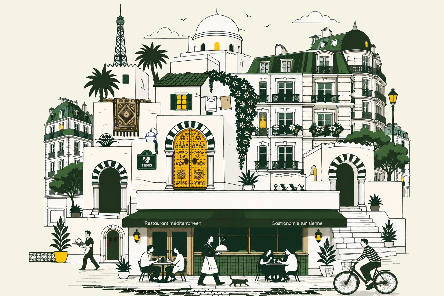 Illustration Maison Olivine, entre Tunis et Paris